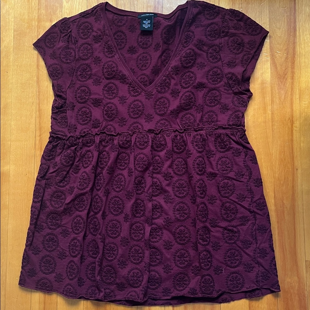 2 for $10.00
Calvin Klein Jeans Maroon Embroidered